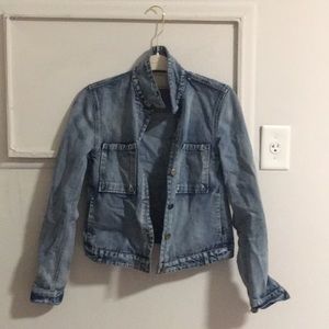 Washed denim jacket.
